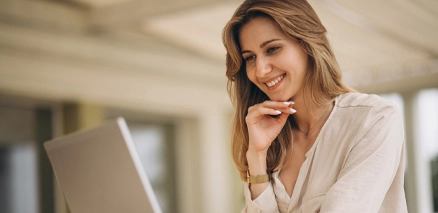 woman with laptop